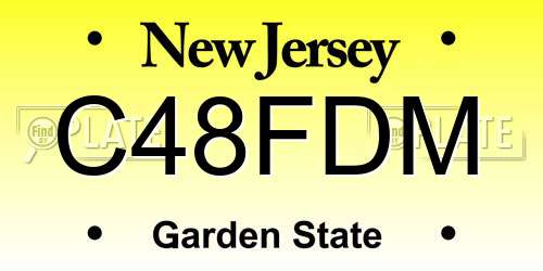 C48FDM New Jersey License Plate