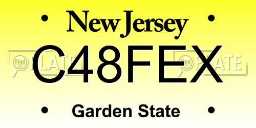 C48FEX New Jersey License Plate