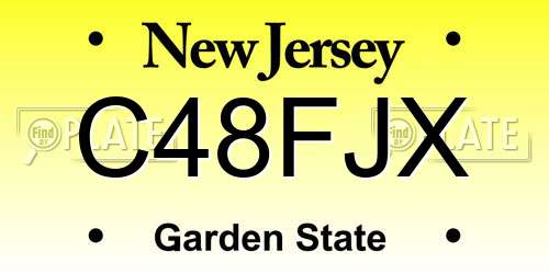 C48FJX New Jersey License Plate