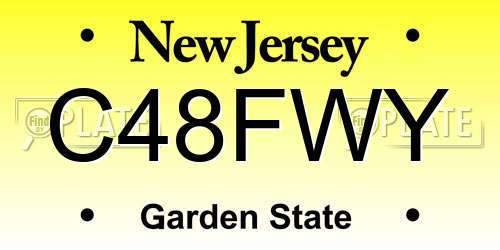 C48FWY New Jersey License Plate