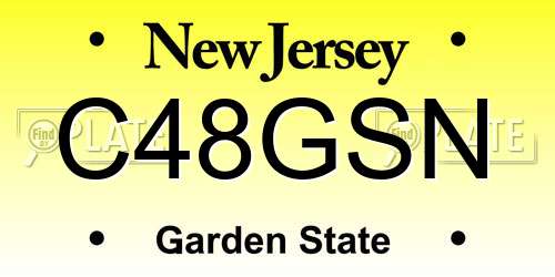 C48GSN New Jersey License Plate