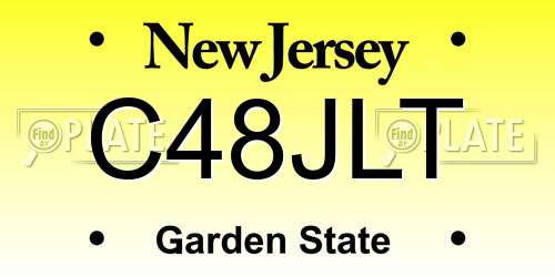 C48JLT New Jersey License Plate