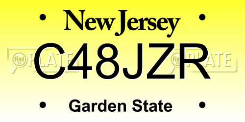 C48JZR New Jersey License Plate