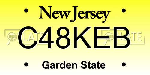C48KEB New Jersey License Plate
