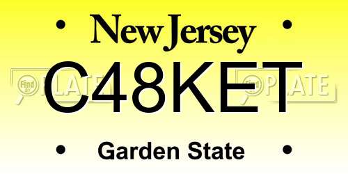 C48KET New Jersey License Plate