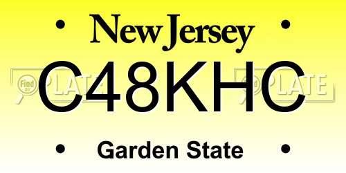 C48KHC New Jersey License Plate