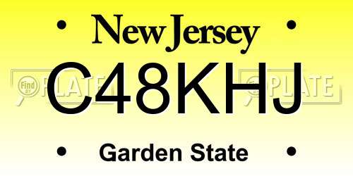 C48KHJ New Jersey License Plate