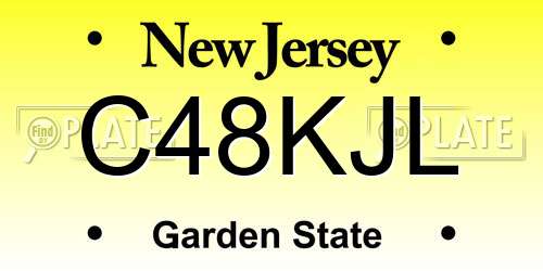C48KJL New Jersey License Plate