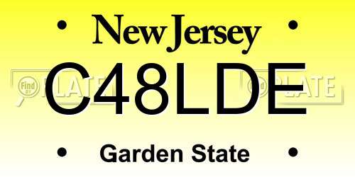 C48LDE New Jersey License Plate