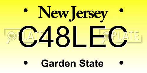 C48LEC New Jersey License Plate