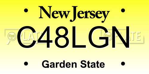 C48LGN New Jersey License Plate