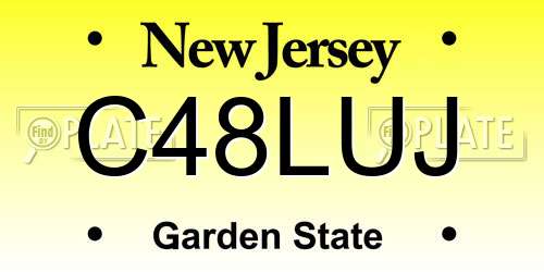C48LUJ New Jersey License Plate