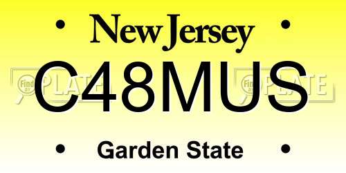 C48MUS New Jersey License Plate