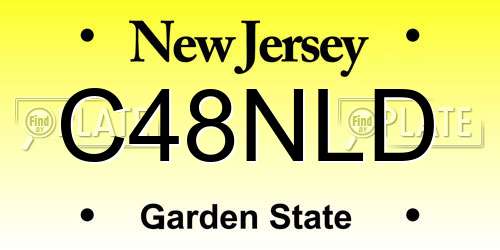 C48NLD New Jersey License Plate