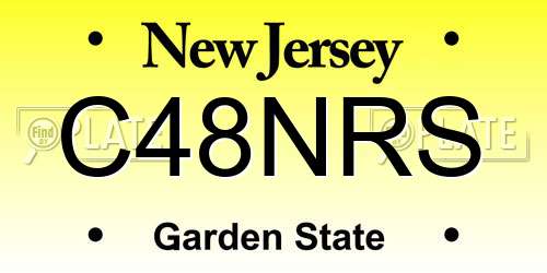 C48NRS New Jersey License Plate