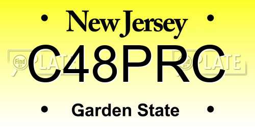 C48PRC New Jersey License Plate