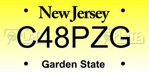 C48PZG New Jersey License Plate
