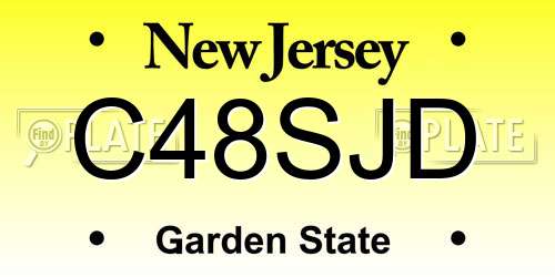 C48SJD New Jersey License Plate