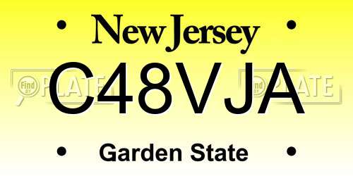 C48VJA New Jersey License Plate