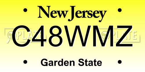 C48WMZ New Jersey License Plate