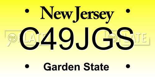 C49JGS New Jersey License Plate