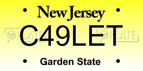 C49LET New Jersey License Plate