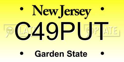 C49PUT New Jersey License Plate