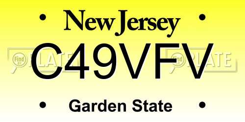 C49VFV New Jersey License Plate