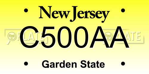 C500AA New Jersey License Plate