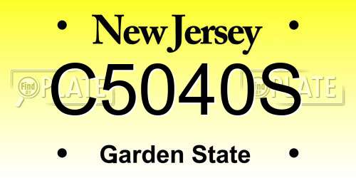 C5040S New Jersey License Plate