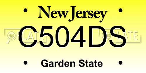 C504DS New Jersey License Plate