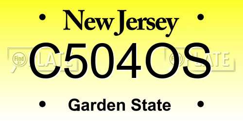 C504OS New Jersey License Plate