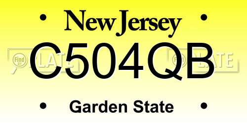 C504QB New Jersey License Plate