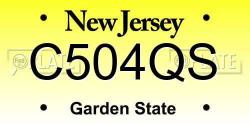 C504QS New Jersey License Plate