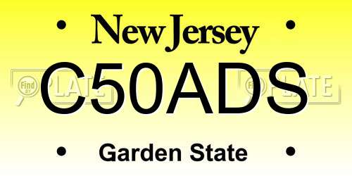 C50ADS New Jersey License Plate