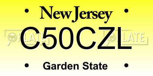 C50CZL New Jersey License Plate