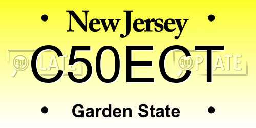 C50ECT New Jersey License Plate
