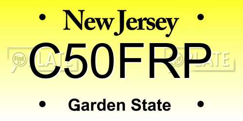 C50FRP New Jersey License Plate