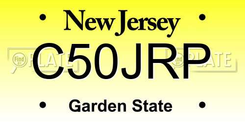 C50JRP New Jersey License Plate