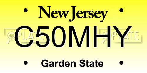 C50MHY New Jersey License Plate