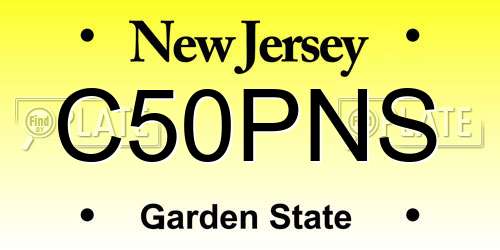 C50PNS New Jersey License Plate