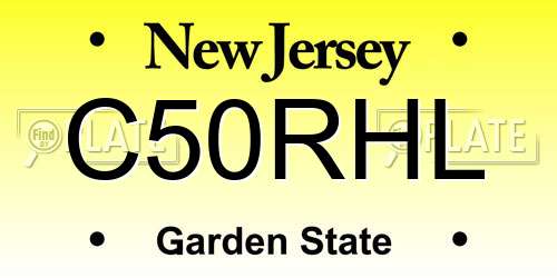 C50RHL New Jersey License Plate