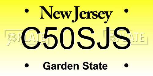 C50SJS New Jersey License Plate
