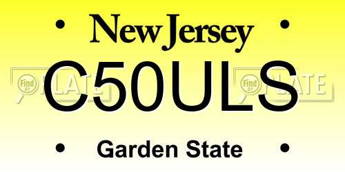 C50ULS New Jersey License Plate
