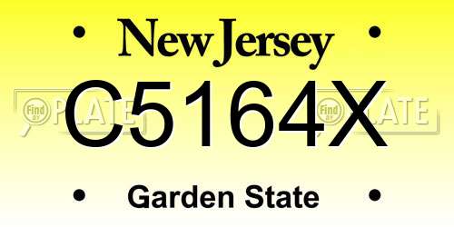 C5164X New Jersey License Plate