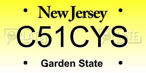 C51CYS New Jersey License Plate