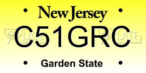C51GRC New Jersey License Plate