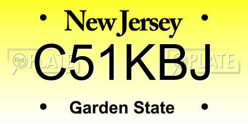 C51KBJ New Jersey License Plate