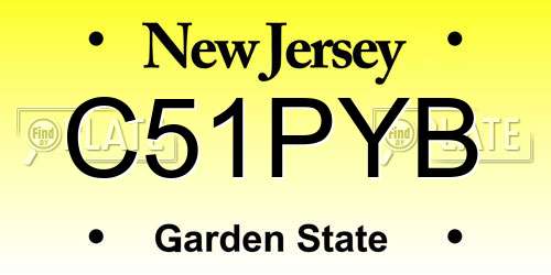 C51PYB New Jersey License Plate