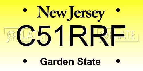 C51RRF New Jersey License Plate